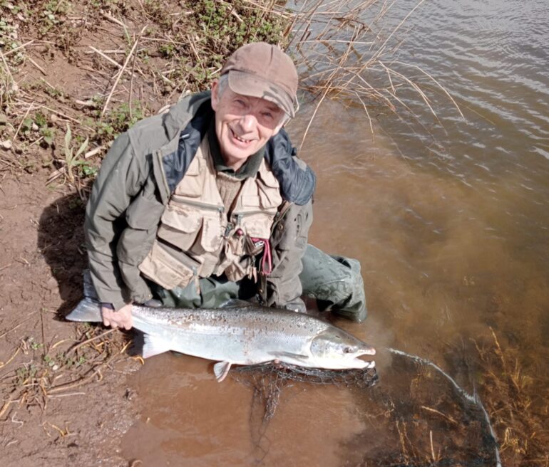 First Salmon of the season to Richard.